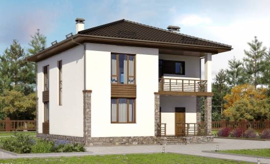 170-005-П Проект двухэтажного дома, компактный домик из арболита Кызыл | Проекты домов от House Expert