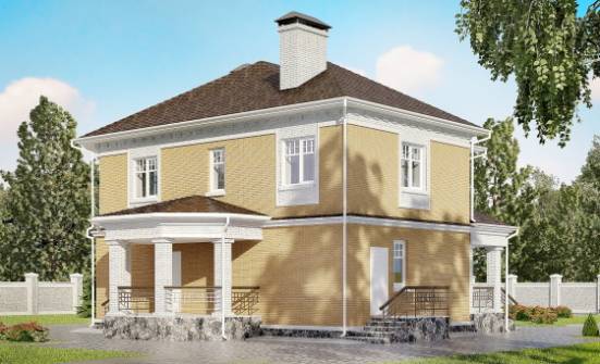 160-001-Л Проект двухэтажного дома, небольшой дом из поризованных блоков Кызыл | Проекты домов от House Expert