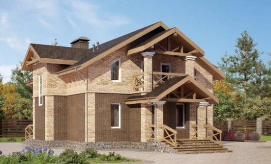 160-014-П Проект двухэтажного дома, современный загородный дом из блока Кызыл | Проекты домов от House Expert