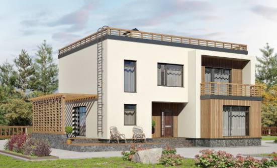 215-002-Л Проект двухэтажного дома, классический коттедж из арболита Кызыл | Проекты домов от House Expert