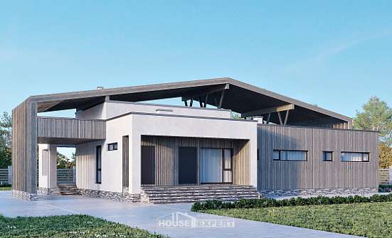 170-011-Л Проект одноэтажного дома, бюджетный коттедж из кирпича Кызыл | Проекты домов от House Expert