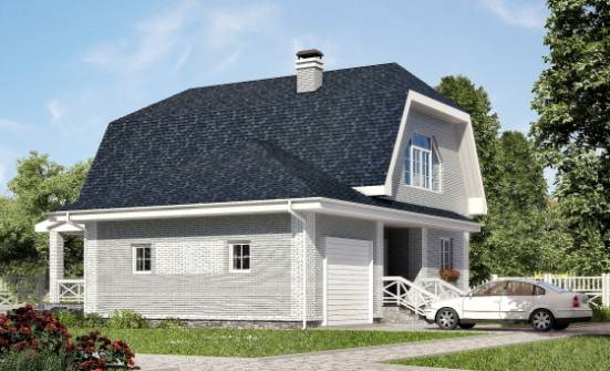 160-006-Л Проект двухэтажного дома с мансардой, гараж, красивый коттедж из газобетона Кызыл | Проекты домов от House Expert