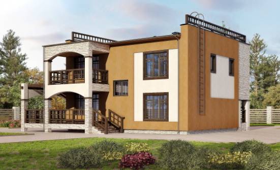 150-010-Л Проект двухэтажного дома, доступный коттедж из кирпича Кызыл | Проекты домов от House Expert