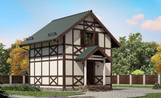 060-002-П Проект двухэтажного дома мансардный этаж, классический загородный дом из дерева Кызыл | Проекты домов от House Expert