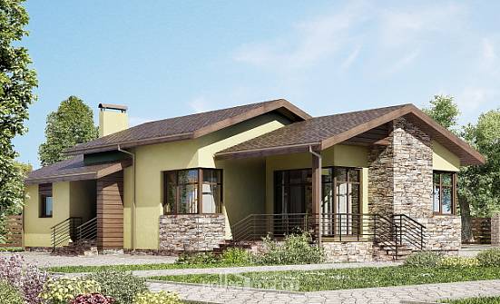130-007-Л Проект одноэтажного дома, недорогой дом из поризованных блоков Кызыл | Проекты домов от House Expert