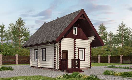 035-001-Л Проект бани из бревен Кызыл | Проекты одноэтажных домов от House Expert