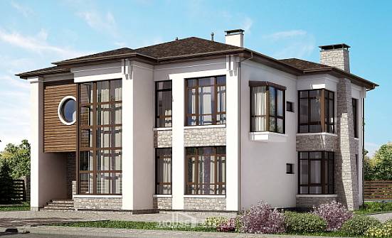 300-005-П Проект двухэтажного дома, современный домик из кирпича Кызыл | Проекты домов от House Expert