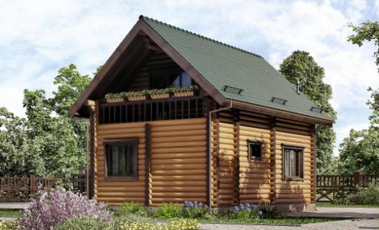 080-003-П Проект двухэтажного дома мансардный этаж, красивый загородный дом из дерева Кызыл | Проекты домов от House Expert