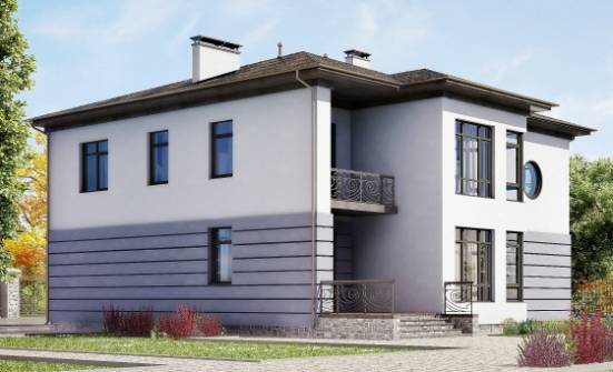 300-006-Л Проект двухэтажного дома, гараж, современный загородный дом из кирпича Кызыл | Проекты домов от House Expert