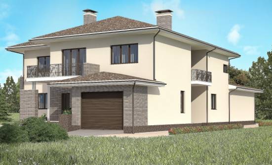 500-001-П Проект трехэтажного дома, гараж, просторный дом из кирпича Кызыл | Проекты домов от House Expert