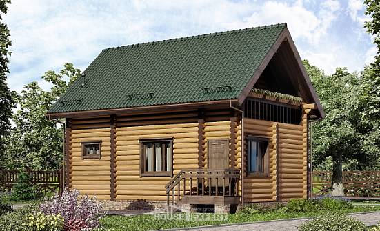080-003-П Проект двухэтажного дома мансардный этаж, красивый загородный дом из дерева Кызыл | Проекты домов от House Expert
