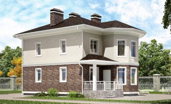 120-001-Л Проект трехэтажного дома, бюджетный загородный дом из арболита Кызыл | Проекты домов от House Expert