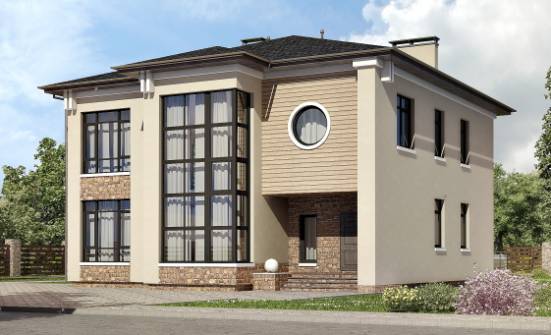300-005-Л Проект двухэтажного дома, классический загородный дом из кирпича Кызыл | Проекты домов от House Expert