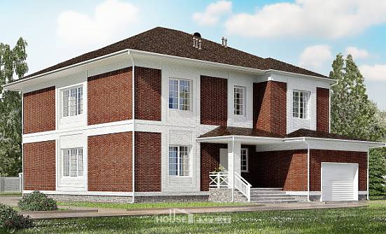 315-001-П Проект двухэтажного дома, гараж, большой загородный дом из кирпича Кызыл | Проекты домов от House Expert