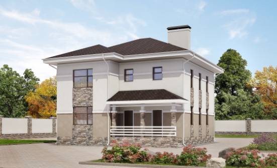 150-014-П Проект двухэтажного дома, бюджетный дом из газосиликатных блоков Кызыл | Проекты домов от House Expert