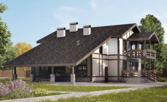 250-002-П Проект двухэтажного дома мансардой, гараж, простой коттедж из кирпича Кызыл | Проекты домов от House Expert