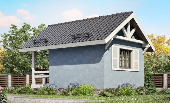 020-001-Л Проект одноэтажного дома, миниатюрный коттедж из бревен Кызыл | Проекты домов от House Expert