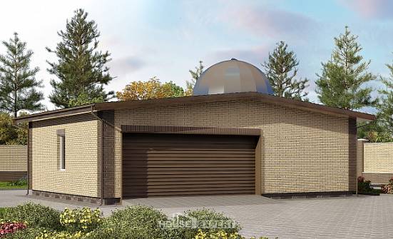 075-001-Л Проект гаража из кирпича Кызыл | Проекты домов от House Expert