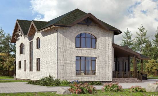 340-004-Л Проект двухэтажного дома, огромный дом из арболита Кызыл | Проекты домов от House Expert