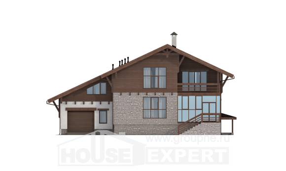 420-001-П Проект трехэтажного дома мансардой, гараж, большой дом из кирпича, Кызыл