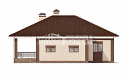 160-015-П Проект одноэтажного дома, гараж, простой загородный дом из арболита, Кызыл