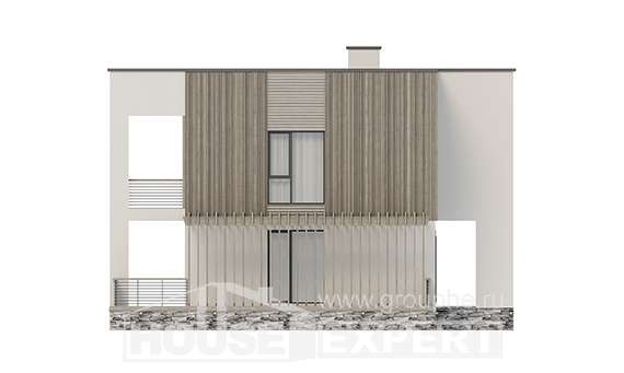 150-017-П Проект двухэтажного дома, скромный коттедж из газосиликатных блоков, Кызыл