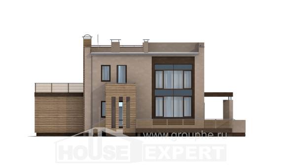 220-003-Л Проект двухэтажного дома, гараж, уютный загородный дом из поризованных блоков, Кызыл