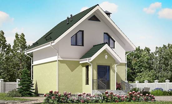 070-001-П Проект двухэтажного дома мансардой, компактный дом из пеноблока Кызыл | Проекты домов от House Expert
