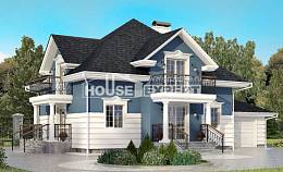 180-002-П Проект двухэтажного дома с мансардным этажом и гаражом, современный загородный дом из кирпича, Кызыл