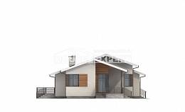 135-002-П Проект одноэтажного дома и гаражом, бюджетный дом из керамзитобетонных блоков, Кызыл