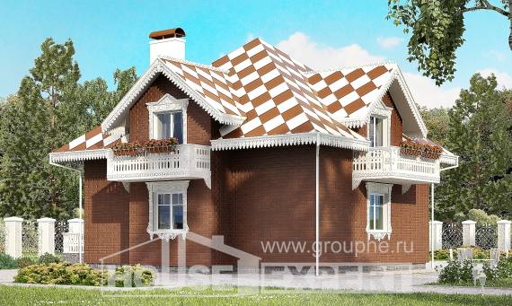 155-003-Л Проект двухэтажного дома, гараж, скромный дом из твинблока, Кызыл