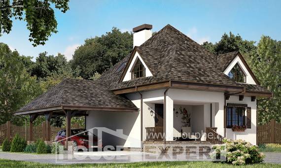 110-002-Л Проект двухэтажного дома мансардный этаж и гаражом, современный дом из бризолита, Кызыл