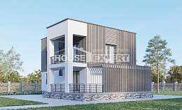 150-017-П Проект двухэтажного дома, уютный коттедж из пеноблока, Кызыл