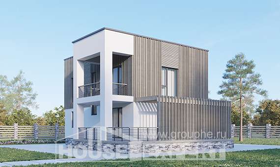 150-017-П Проект двухэтажного дома, уютный коттедж из пеноблока, Кызыл