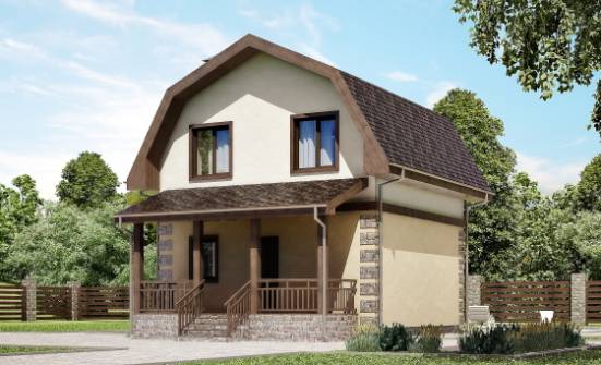 070-004-П Проект двухэтажного дома с мансардой, простой коттедж из поризованных блоков Кызыл | Проекты домов от House Expert