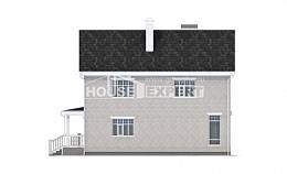 190-001-Л Проект двухэтажного дома и гаражом, простой домик из кирпича, Кызыл