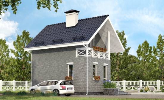 045-001-П Проект двухэтажного дома мансардный этаж, современный домик из бризолита Кызыл | Проекты домов от House Expert