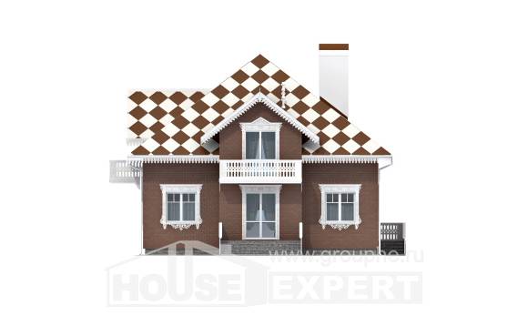 155-003-Л Проект двухэтажного дома, гараж, уютный домик из пеноблока, Кызыл