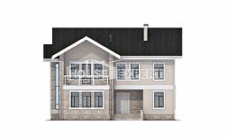 170-008-Л Проект двухэтажного дома, небольшой коттедж из бризолита, Кызыл