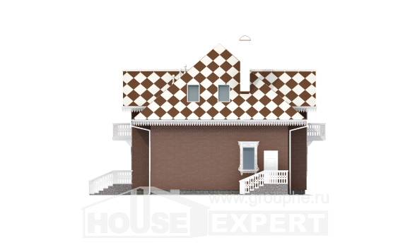 155-003-Л Проект двухэтажного дома, гараж, экономичный домик из блока, Кызыл