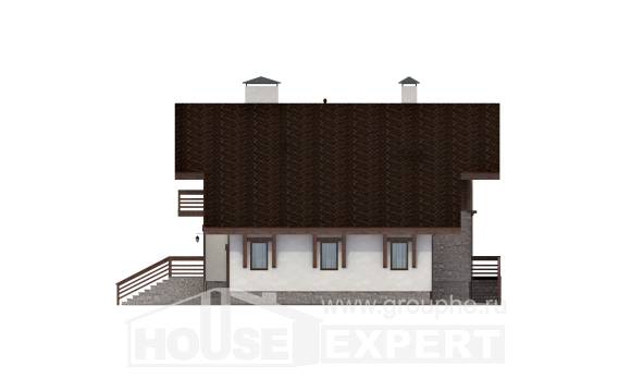420-001-П Проект трехэтажного дома мансардный этаж и гаражом, огромный загородный дом из кирпича, Кызыл