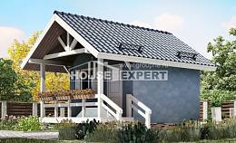 020-001-П Проект одноэтажного дома мансардный этаж, бюджетный домик из дерева, Кызыл