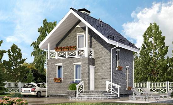 045-001-П Проект двухэтажного дома мансардный этаж, современный домик из бризолита Кызыл | Проекты домов от House Expert
