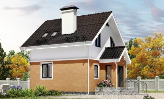 070-001-Л Проект двухэтажного дома с мансардой, недорогой загородный дом из пеноблока Кызыл | Проекты домов от House Expert