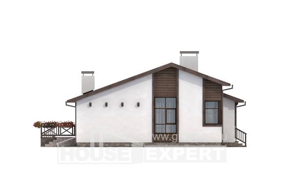 110-003-П Проект одноэтажного дома, красивый загородный дом из бризолита, Кызыл
